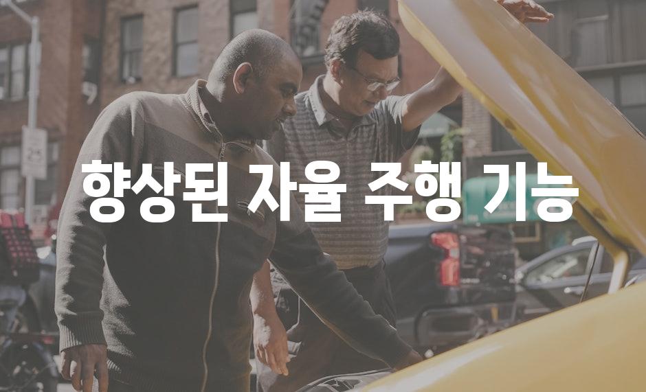  향상된 자율 주행 기능