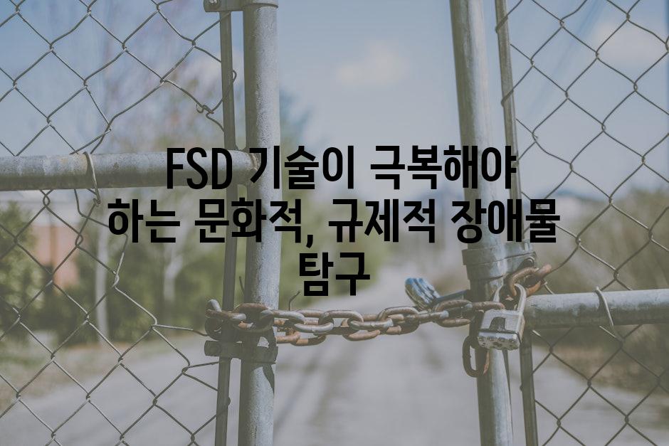  FSD 기술이 극복해야 하는 문화적, 규제적 장애물 탐구