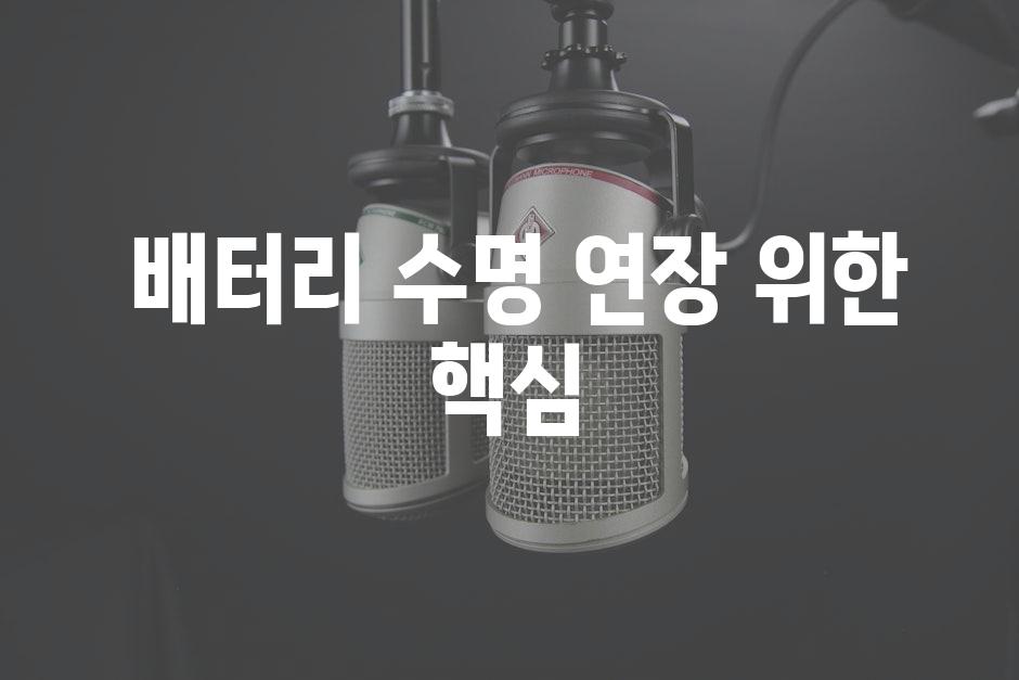  배터리 수명 연장 위한 핵심