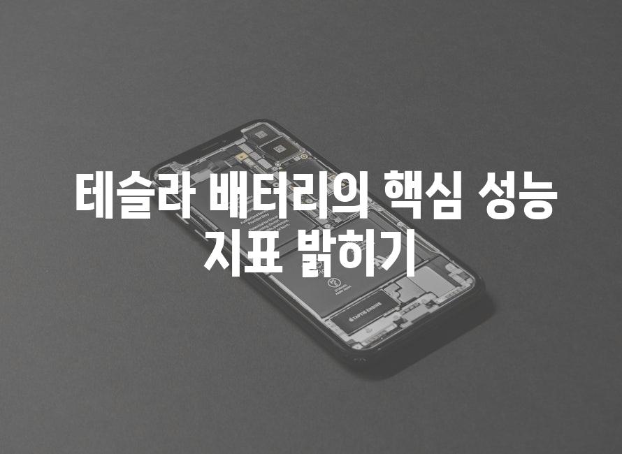  테슬라 배터리의 핵심 성능 지표 밝히기