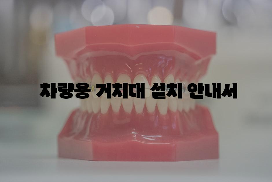  차량용 거치대 설치 안내서