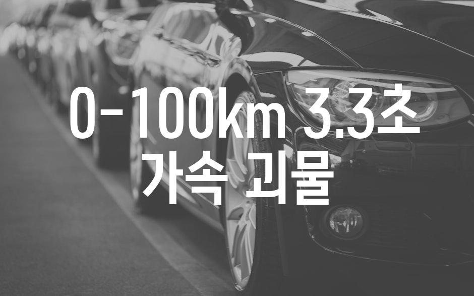  0-100km 3.3초 가속 괴물