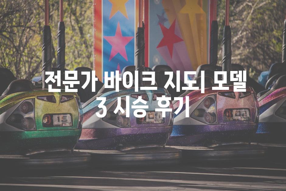  전문가 바이크 지도| 모델 3 시승 후기