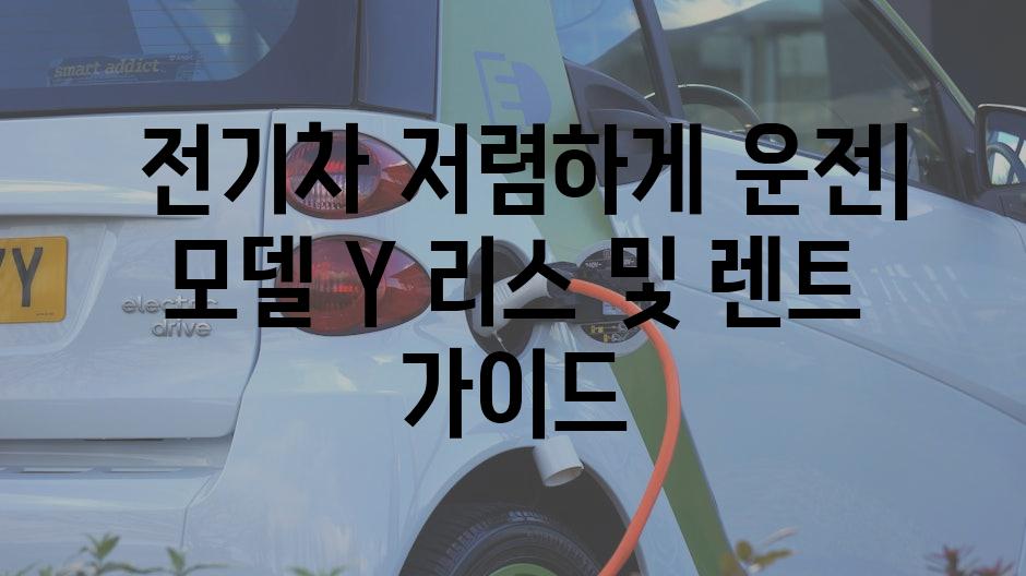  전기차 저렴하게 운전| 모델 Y 리스 및 렌트 가이드