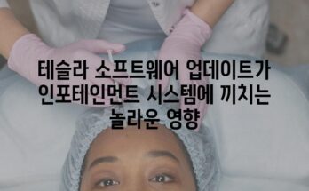 테슬라 소프트웨어 업데이트가 인포테인먼트 시스템에 끼치는 놀라운 영향