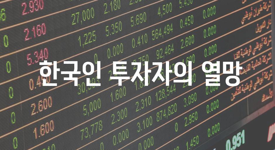  한국인 투자자의 열망