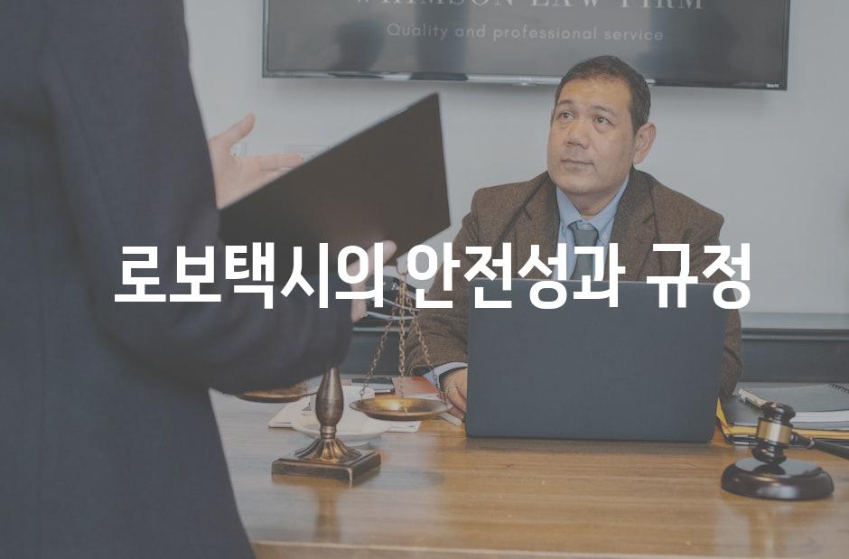  로보택시의 안전성과 규정