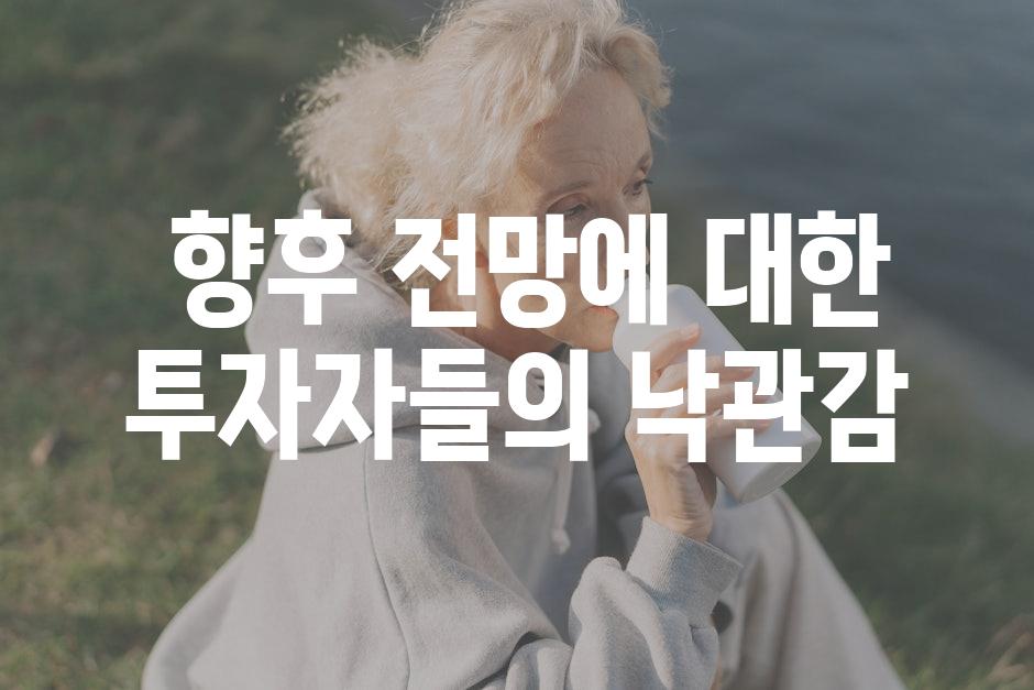  향후 전망에 대한 투자자들의 낙관감