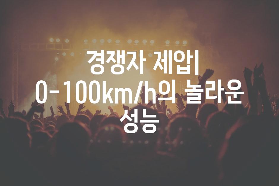  경쟁자 제압| 0-100km/h의 놀라운 성능