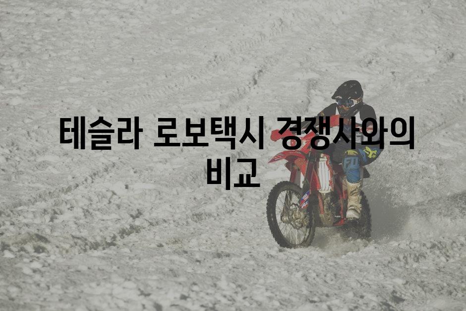 테슬라 로보택시 경쟁사와의 비교