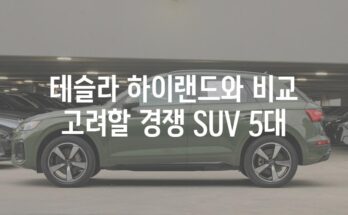 테슬라 하이랜드와 비교 고려할 경쟁 SUV 5대