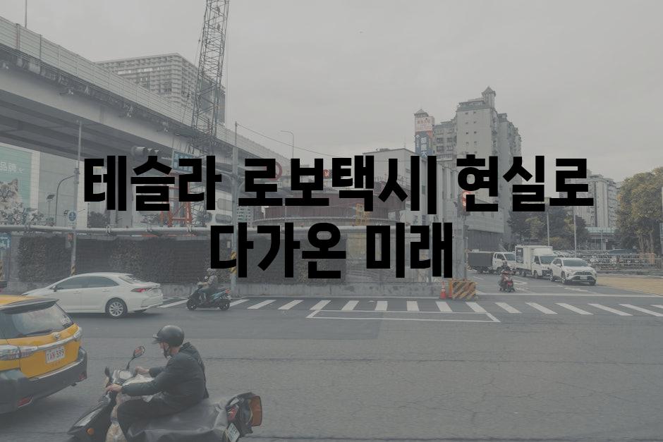 테슬라 로보택시| 현실로 다가온 미래