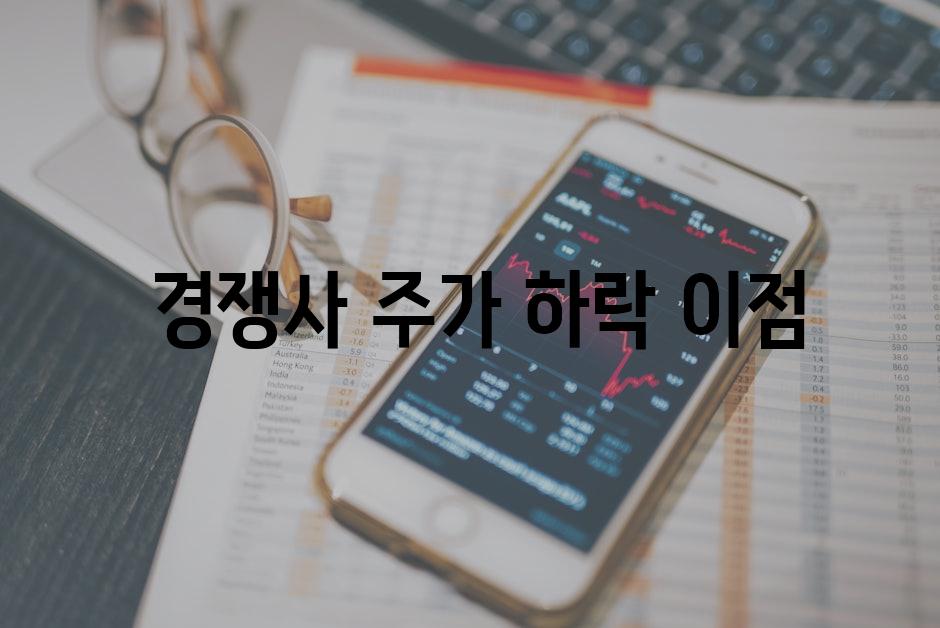  경쟁사 주가 하락 이점