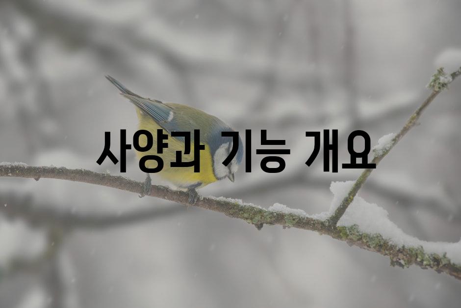  사양과 기능 개요