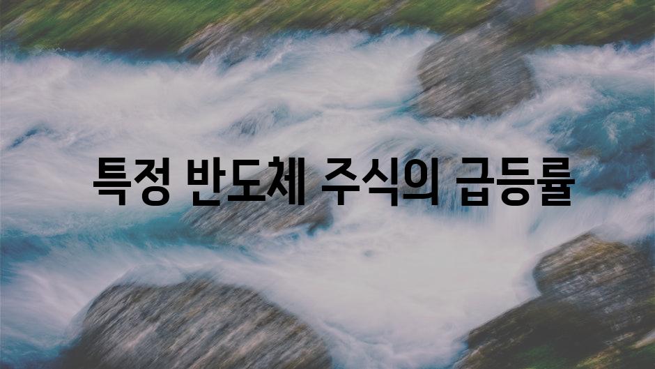  특정 반도체 주식의 급등률