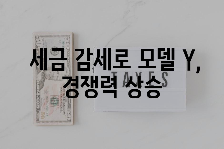  세금 감세로 모델 Y, 경쟁력 상승