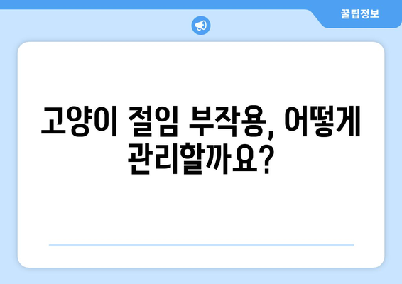 고양이 절임 후 부작용| 인지하고 관리하는 방법 | 고양이 건강, 부작용 관리, 절임 음식, 안전 팁