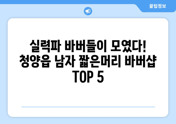 충청남도 청양군 청양읍 남자 짧은머리 바버샵 잘하는 곳 추천 TOP 5