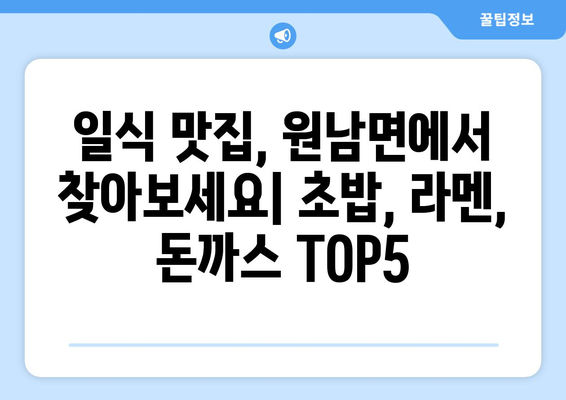 충청북도 음성군 원남면 점심 맛집 추천 한식 중식 양식 일식 TOP5