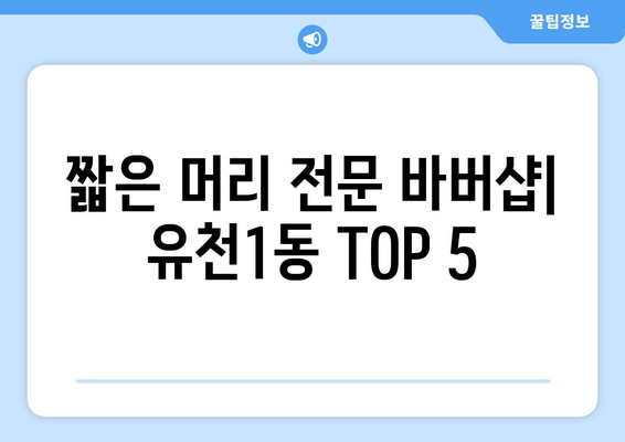 대전시 중구 유천1동 남자 짧은머리 바버샵 잘하는 곳 추천 TOP 5