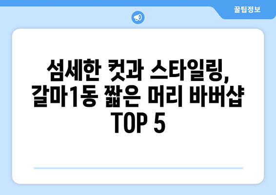 대전시 서구 갈마1동 남자 짧은머리 바버샵 잘하는 곳 추천 TOP 5