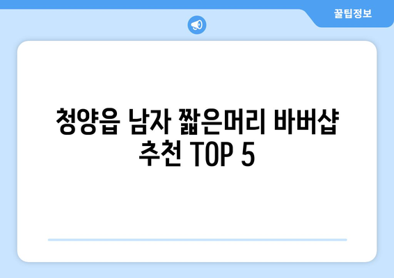 충청남도 청양군 청양읍 남자 짧은머리 바버샵 잘하는 곳 추천 TOP 5