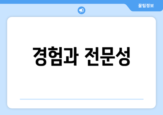 경험과 전문성