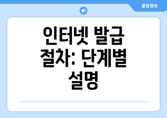 인터넷 발급 절차: 단계별 설명