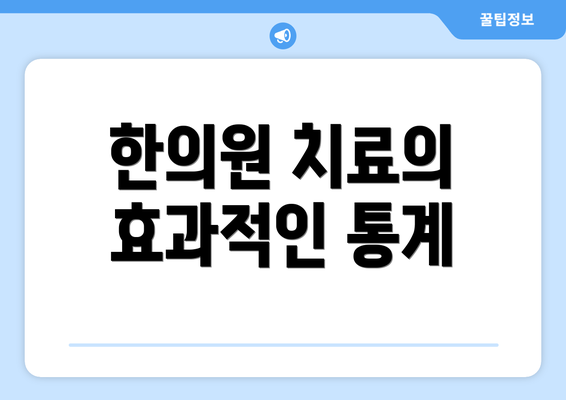 한의원 치료의 효과적인 통계